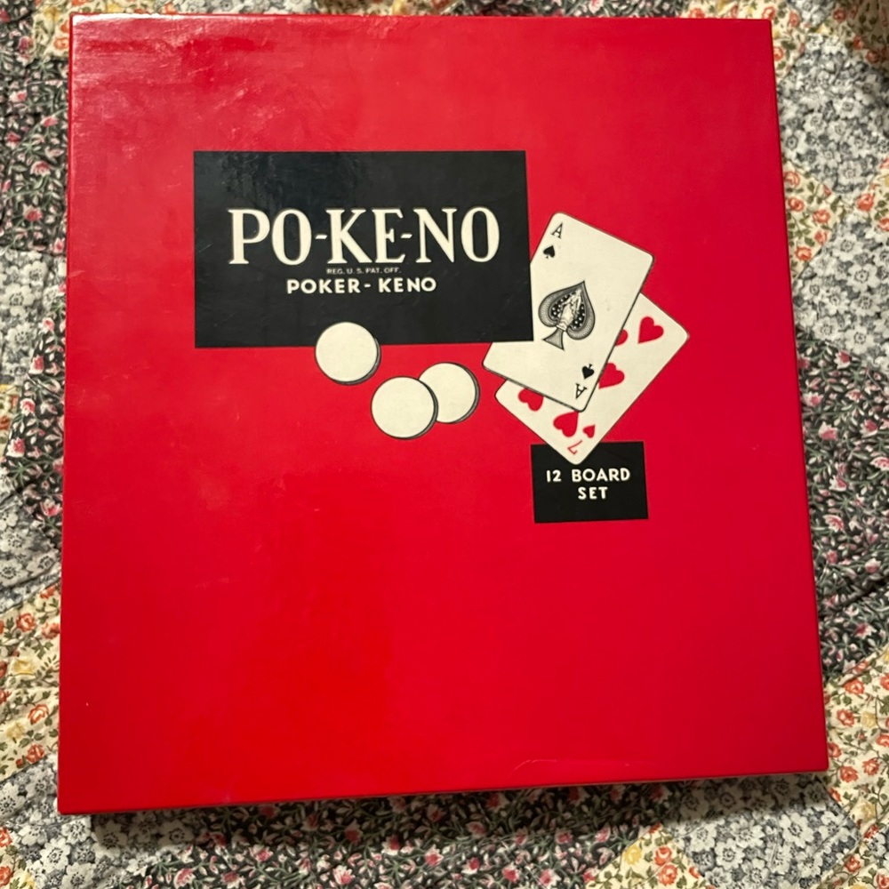 Vintage Po-Ke-No Pokeno Poker Keno Board Card Game